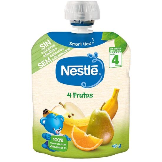 Nestlé postre pouch de 4 frutas 90 g
